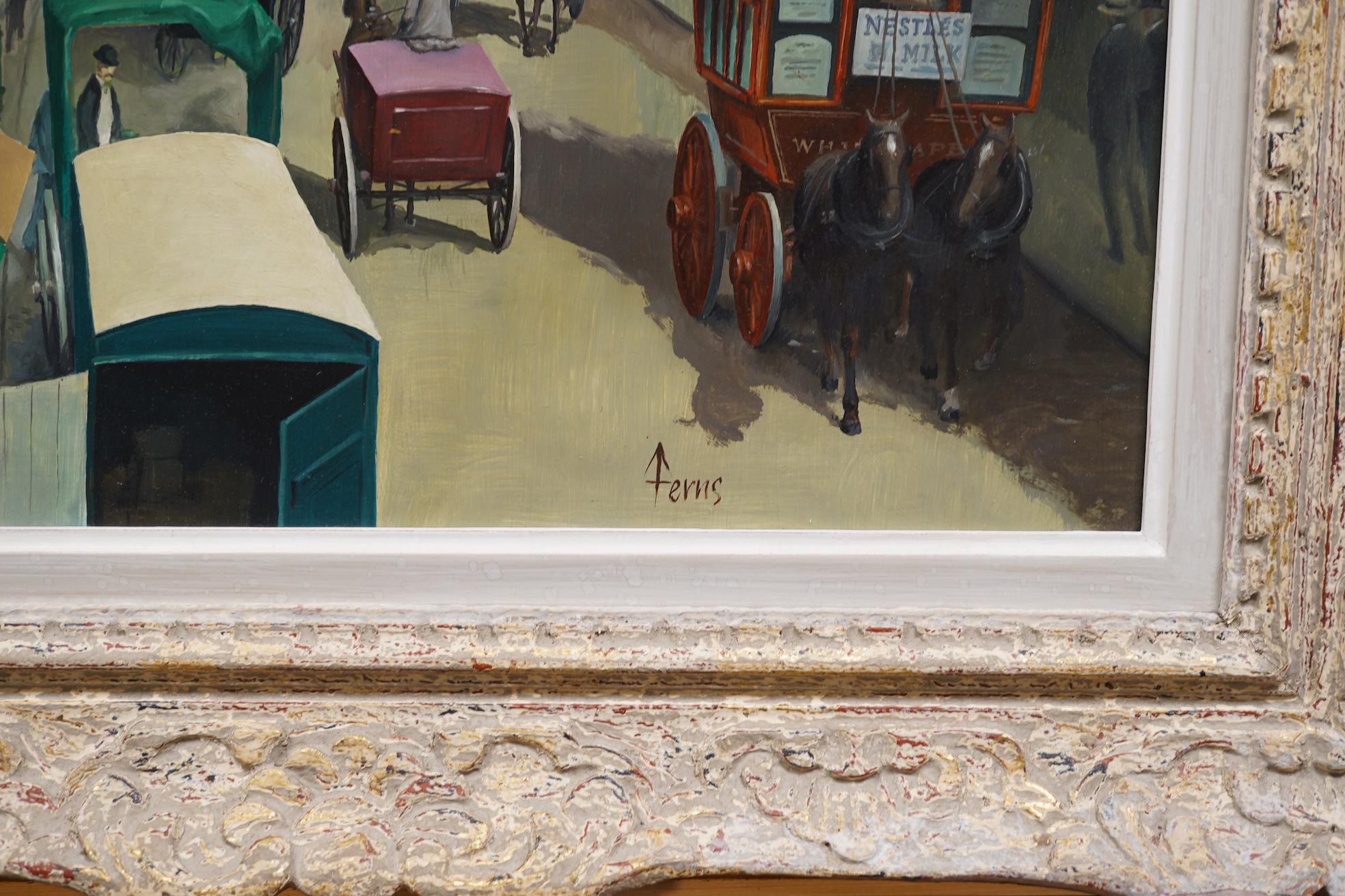 Ronald George Ferns, (1925-1997), 'A view along Fleet Street c.1900'